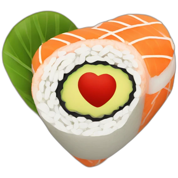 sushi heart emoji