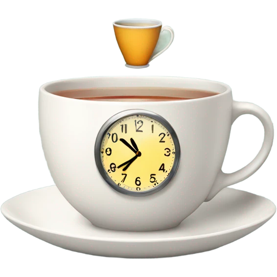 clock that tea  emoji