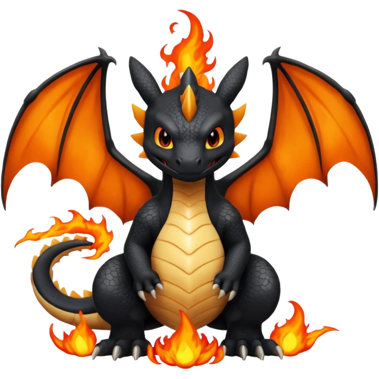Toothless-Charizard-Fakémon-hybrid-creature (full body)  emoji