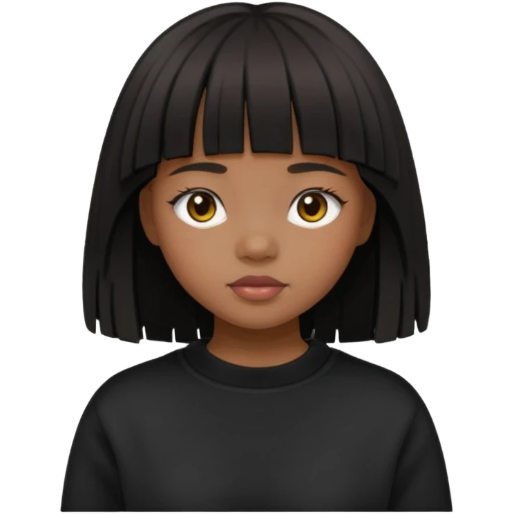 Philippino girl in black fringed sweatshirt emoji