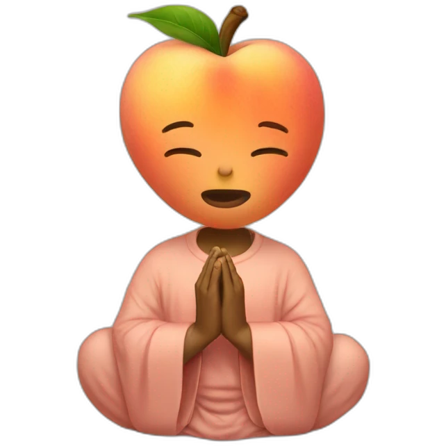 praying peach emoji