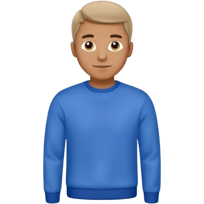 man in blue smart jumper and blue chinos emoji