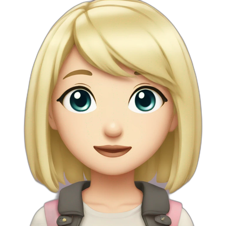 Cute anime girl emoji