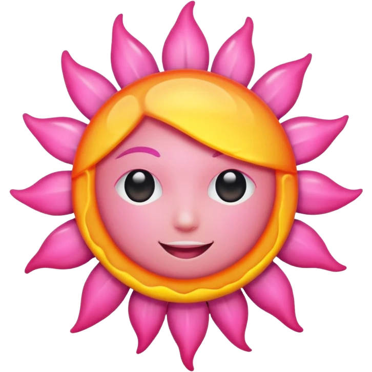 make a sun with very pink tones emoji