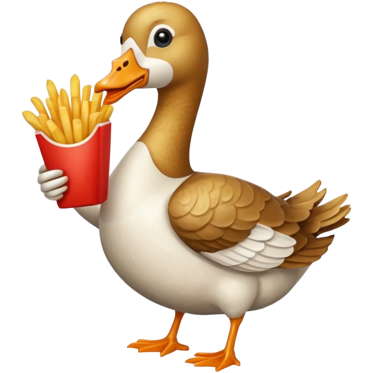 GOOSE HOLDING FRENCH FRIES emoji