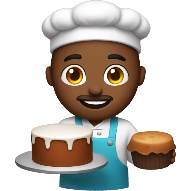 baker and cake emoji