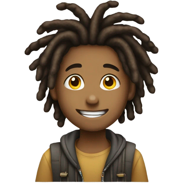 boy with dreads nonchalant  emoji