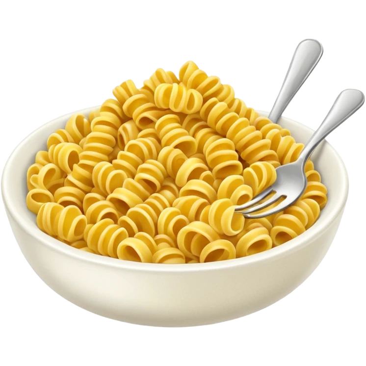 fusilli pasta bowl, just pasta, no other items emoji