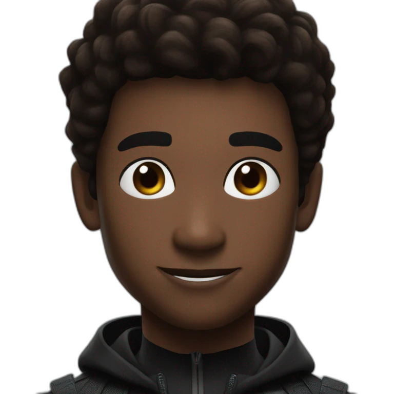 black spider-man miles morales emoji