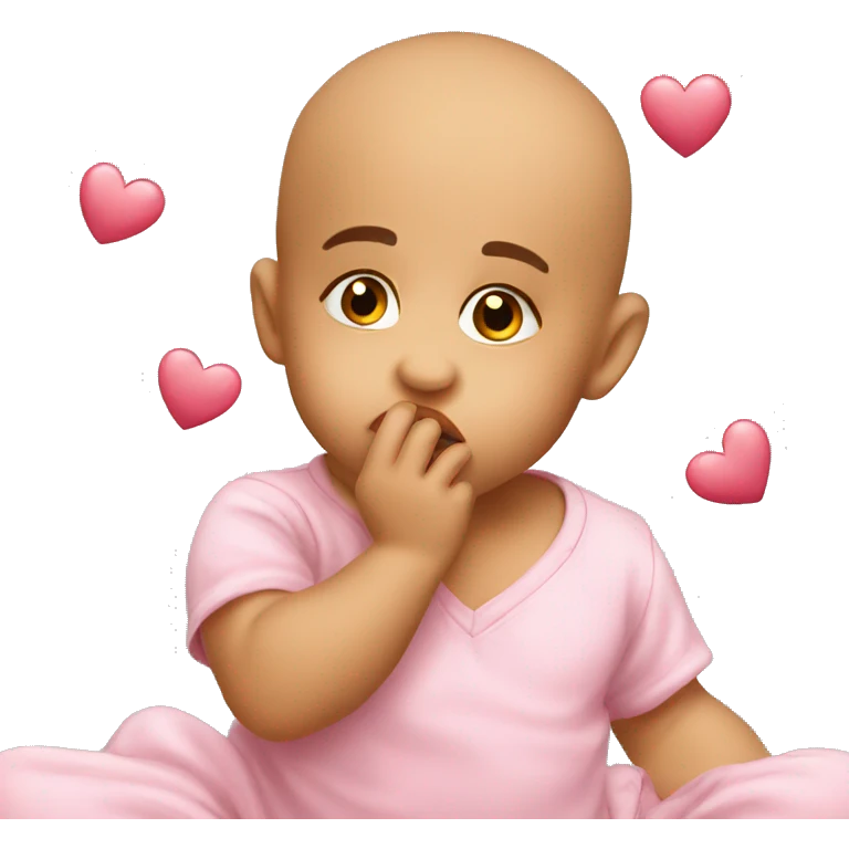 Baby blowing kisses emoji