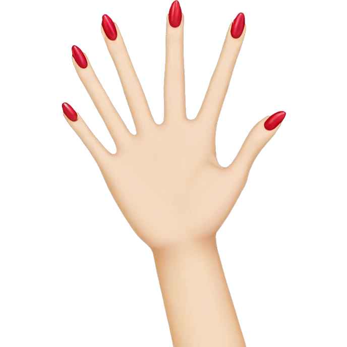 Hand with long rose nails emoji