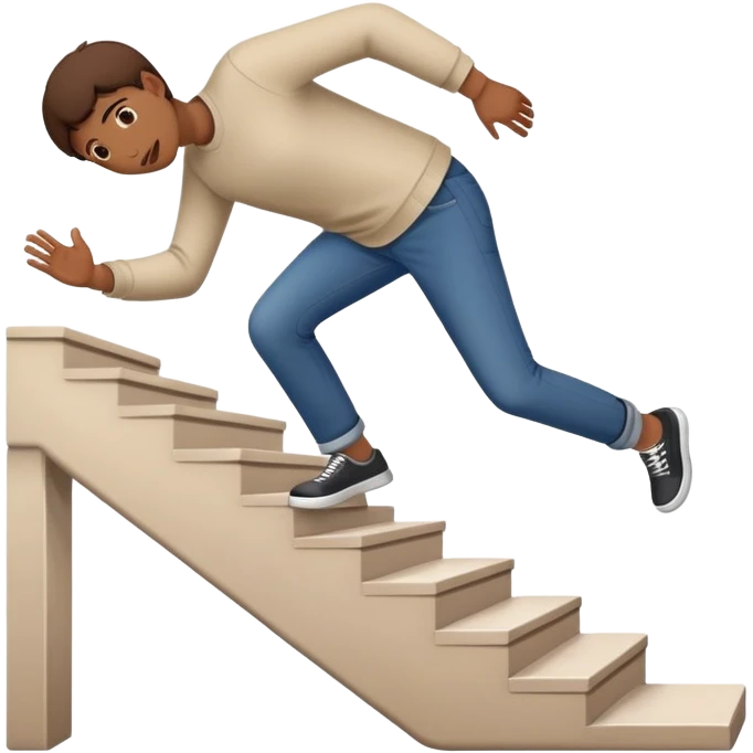 fall down steps emoji