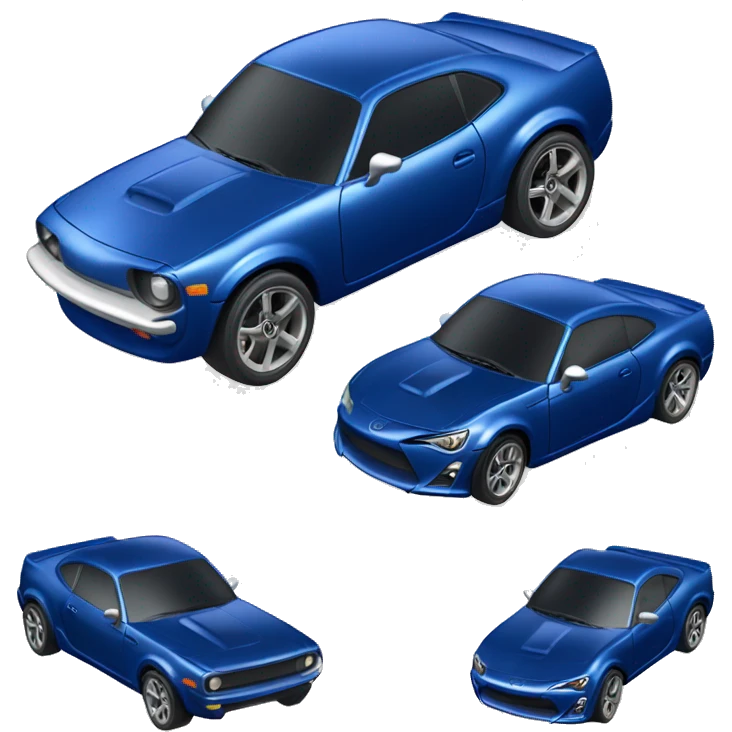 Hot wheel, hot rod, Toyota 86, dark blue, rear spoiler emoji