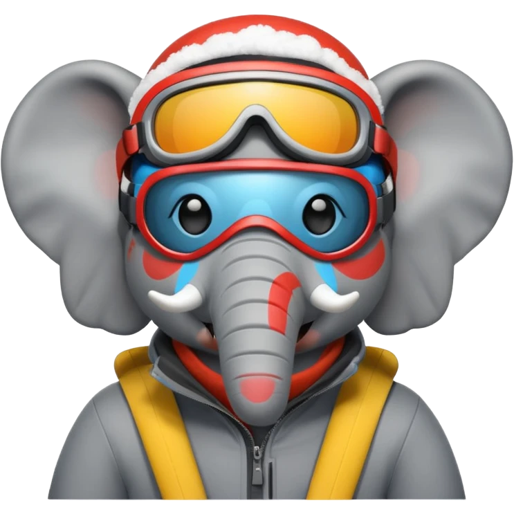 skiing elephans emoji