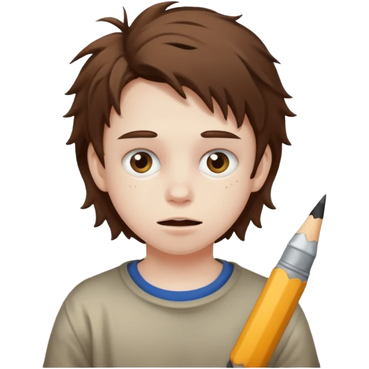 Weird kid doing something weird emoji
