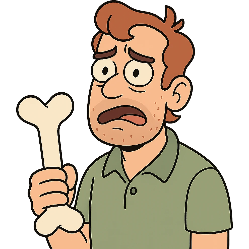 flat toon style bone emoji