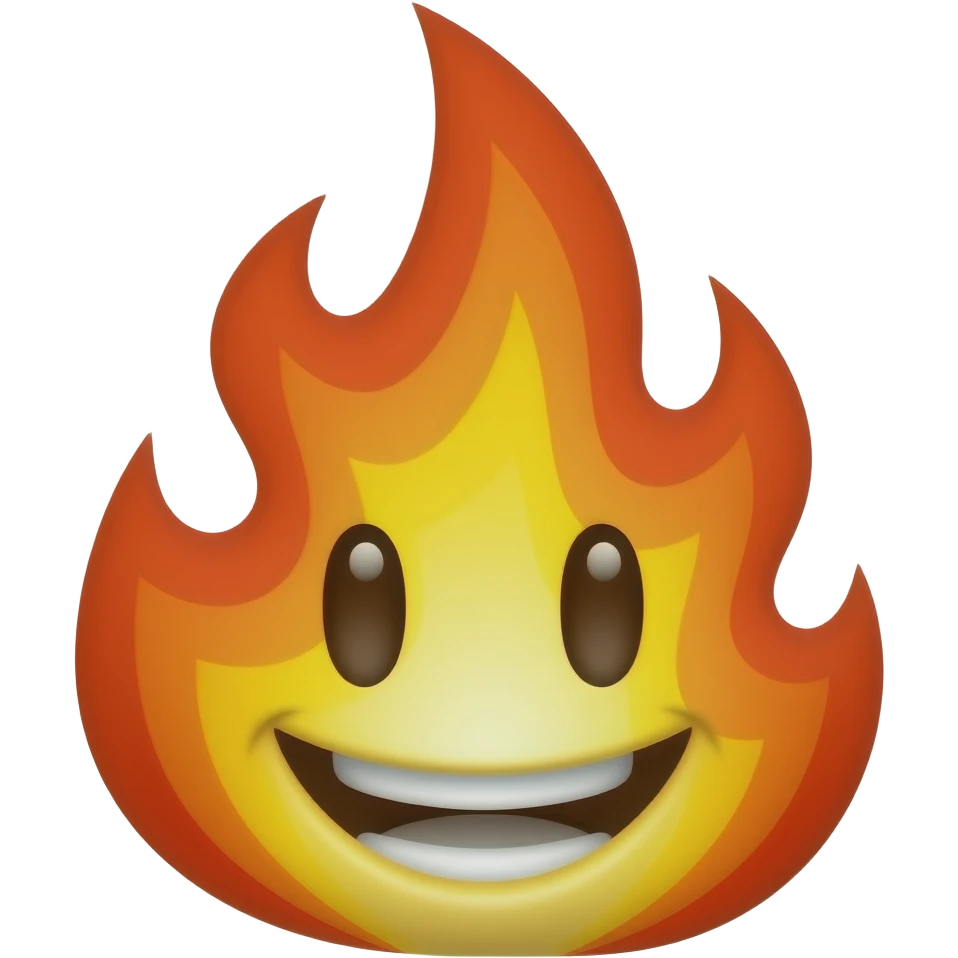 Gülen ateş emoji