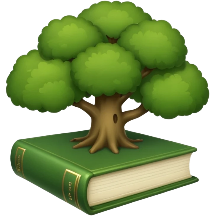 e livros em tons de verde musgo emoji