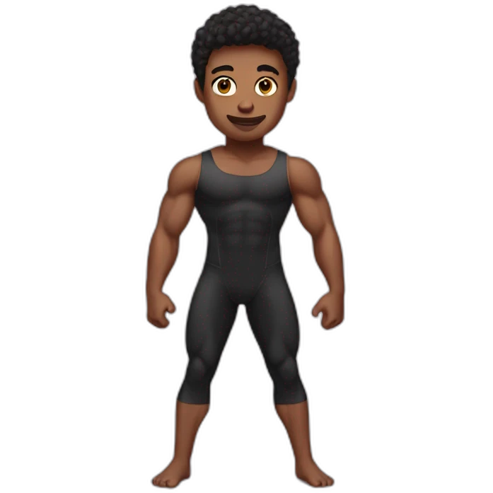 muscular boy in leotard emoji