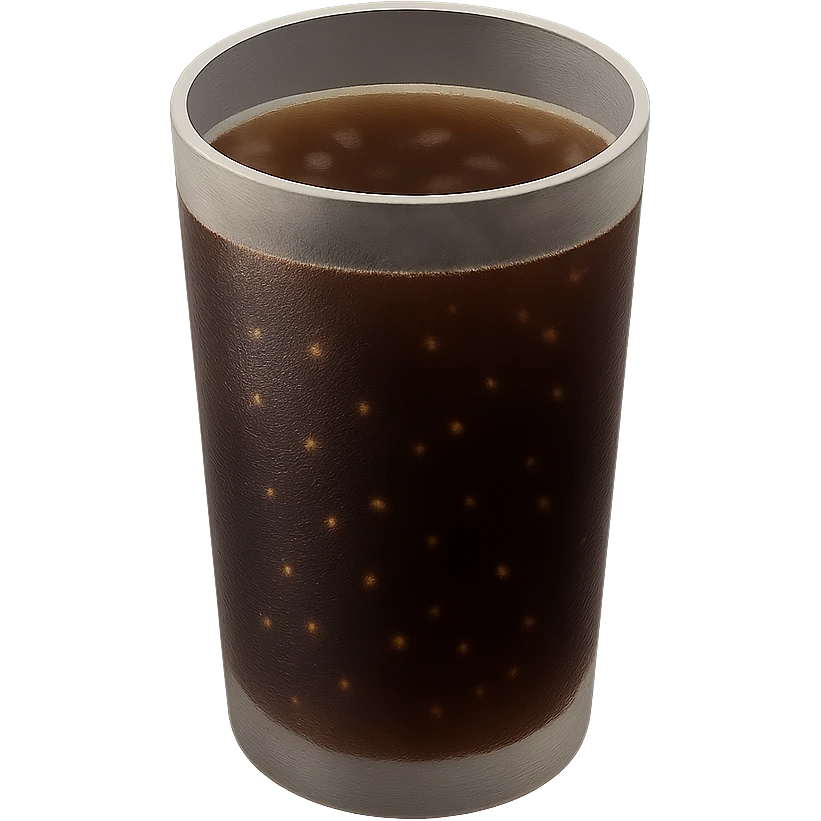 A glass of soda emoji
