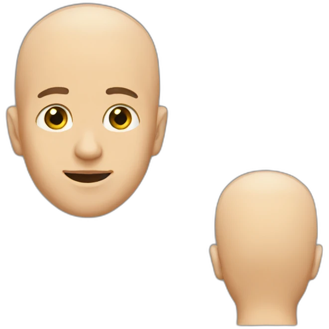 no hair emoji