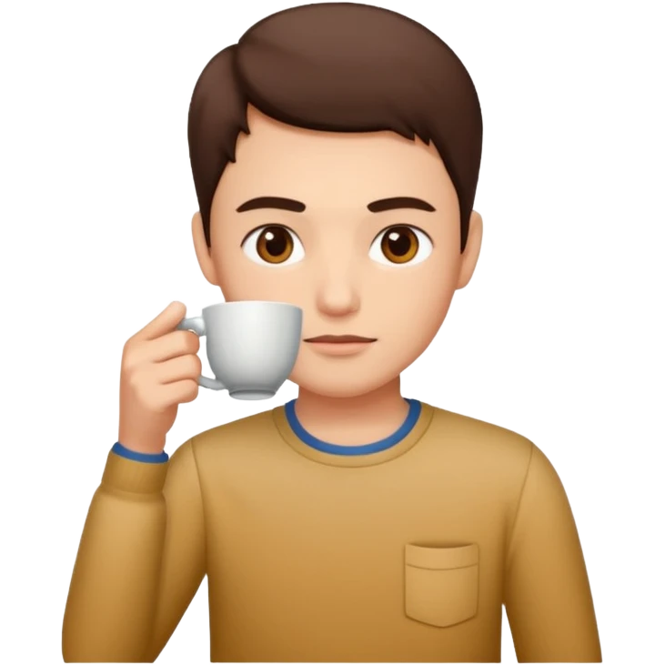 Emoji of somebody drinking tea and giving side eye emoji