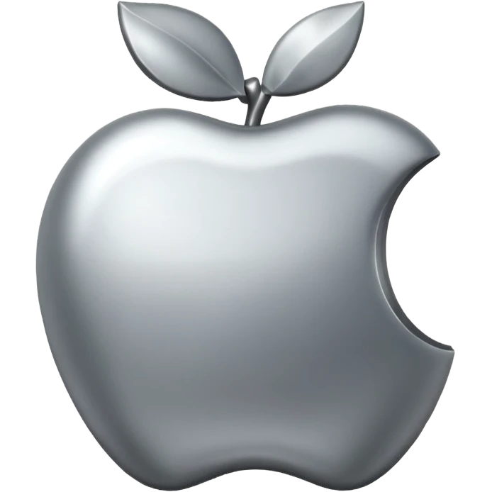 silver apple logo emoji