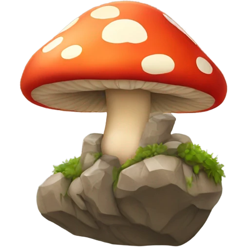 Mushroom rock climbing emoji