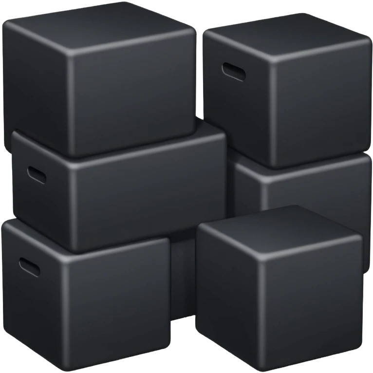 A long block of black boxes emoji