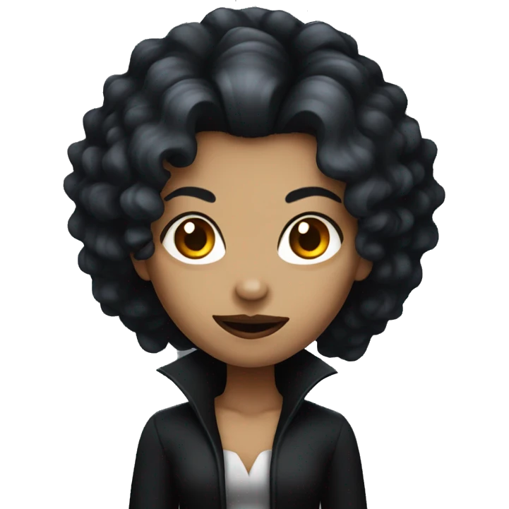 Female vampire with mixed black and pik hair emoji
