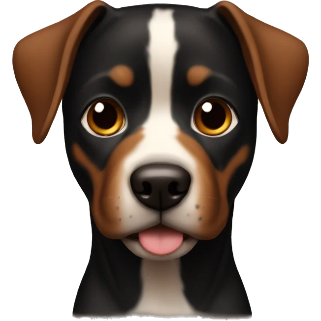 Dog black with brown emoji