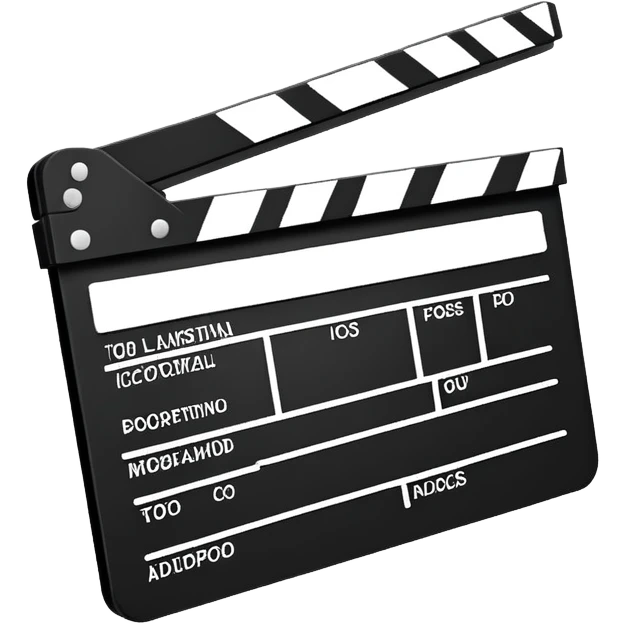 extreme minimalist clapperboard, outline only, no internal details, pure simplicity emoji