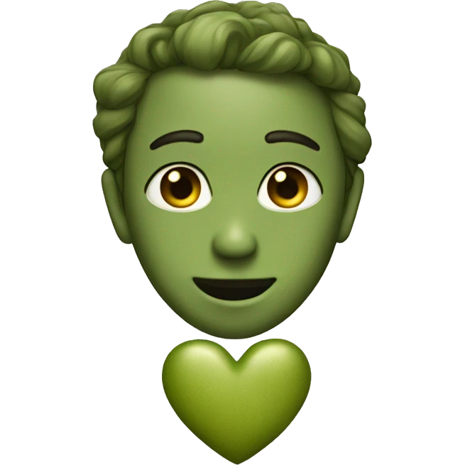 Olive Green Heart  emoji