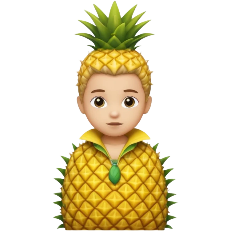 Kids in Fruit Clothes 
A child dressed as a pineapple with spiky yellow costume.



































 emoji