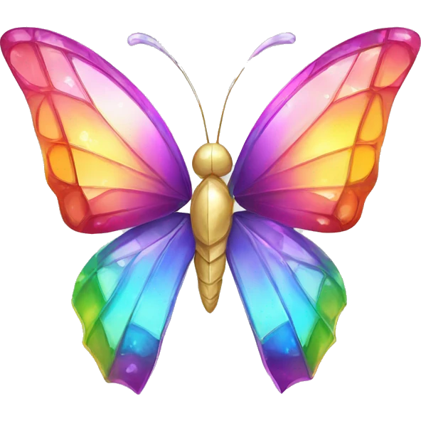 One Rainbow-Crystal-Gem-Butterfly-Crystal-Fly emoji