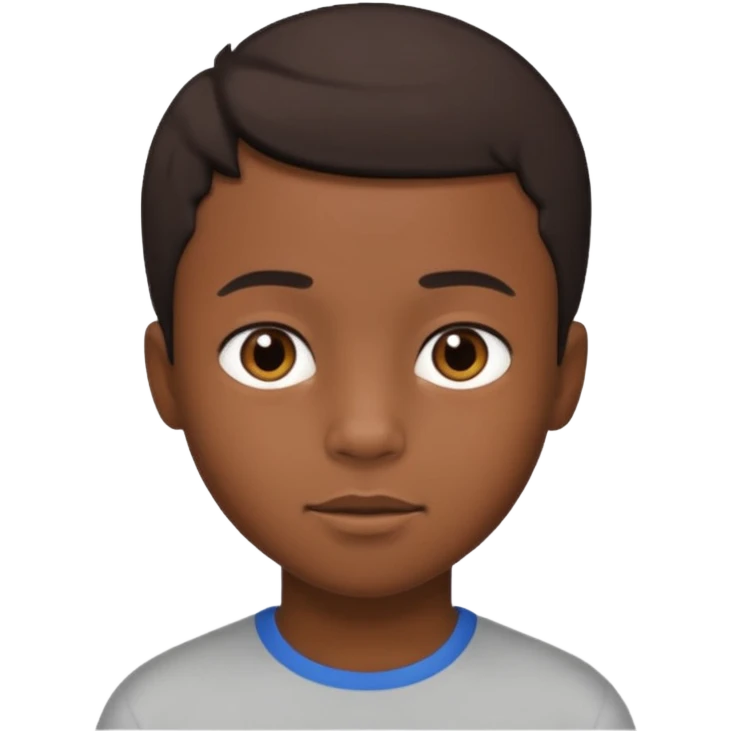 black boy with short hair  emoji