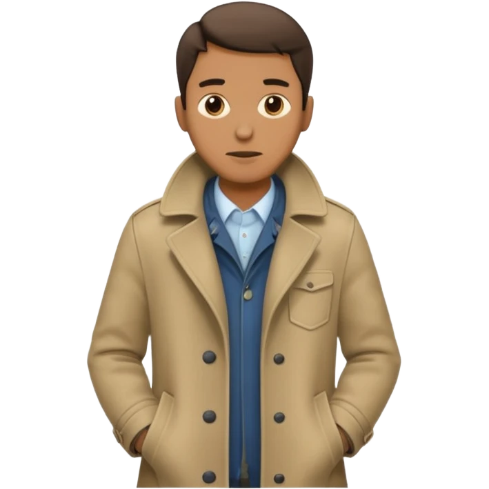 man showing empty pockets emoji