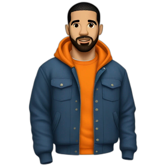 Drake orange jaket meme agreeng emoji