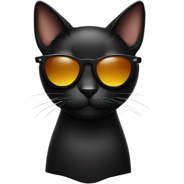 Black Cat with sunglasses emoji