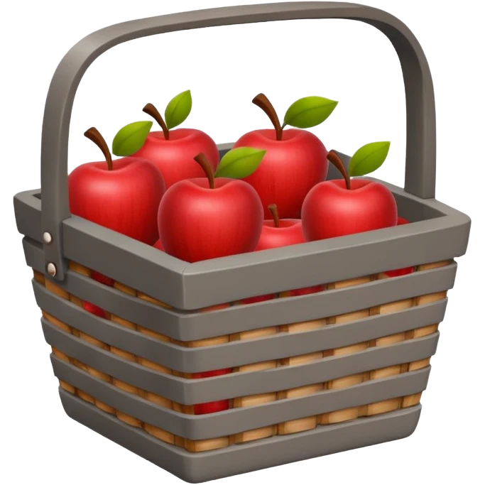 Gray Square Apple Basket emoji