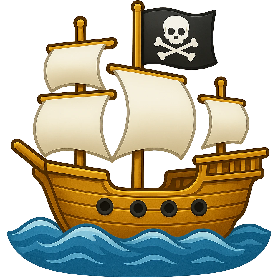 pirate ship emoji