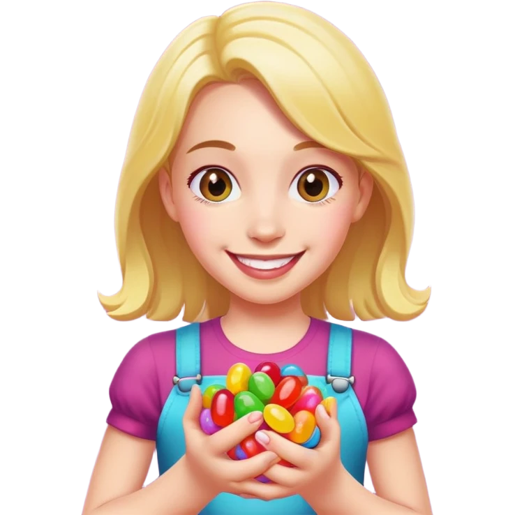 Jellybean girl emoji