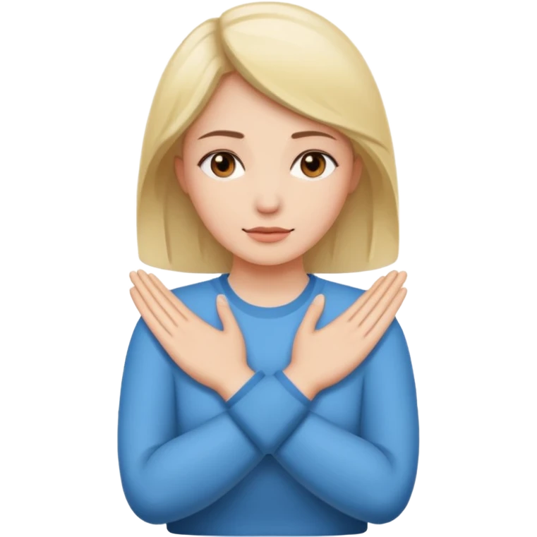 decision gesture women cross hands no Signal emoji