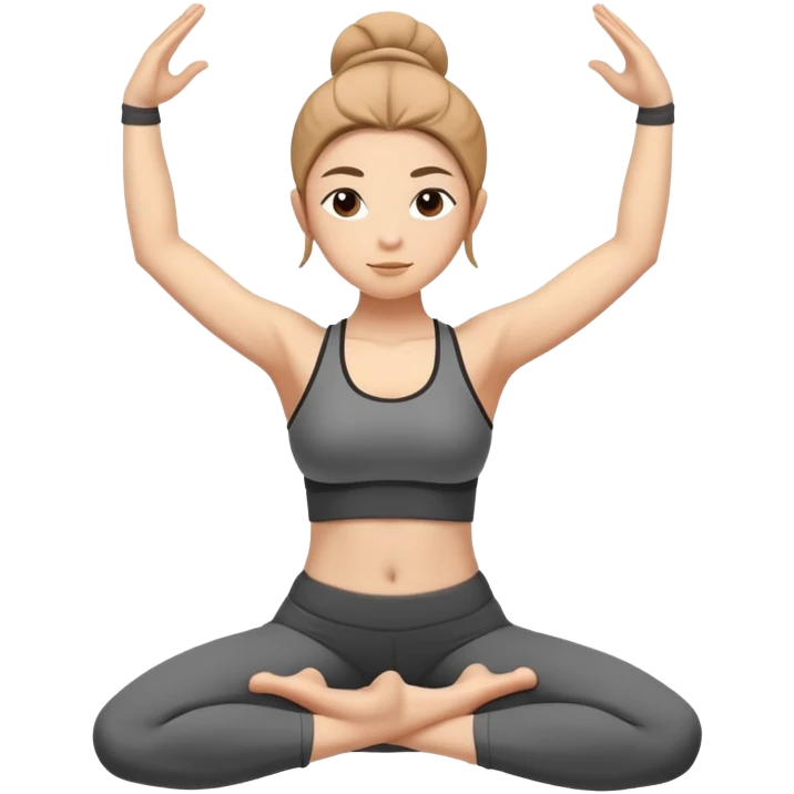 person in warrior yoga pose emoji