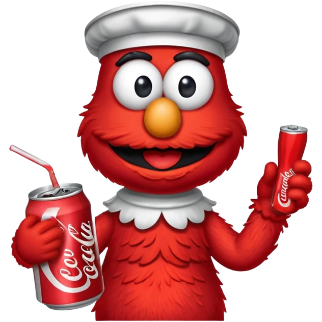 Elmo drink coke emoji