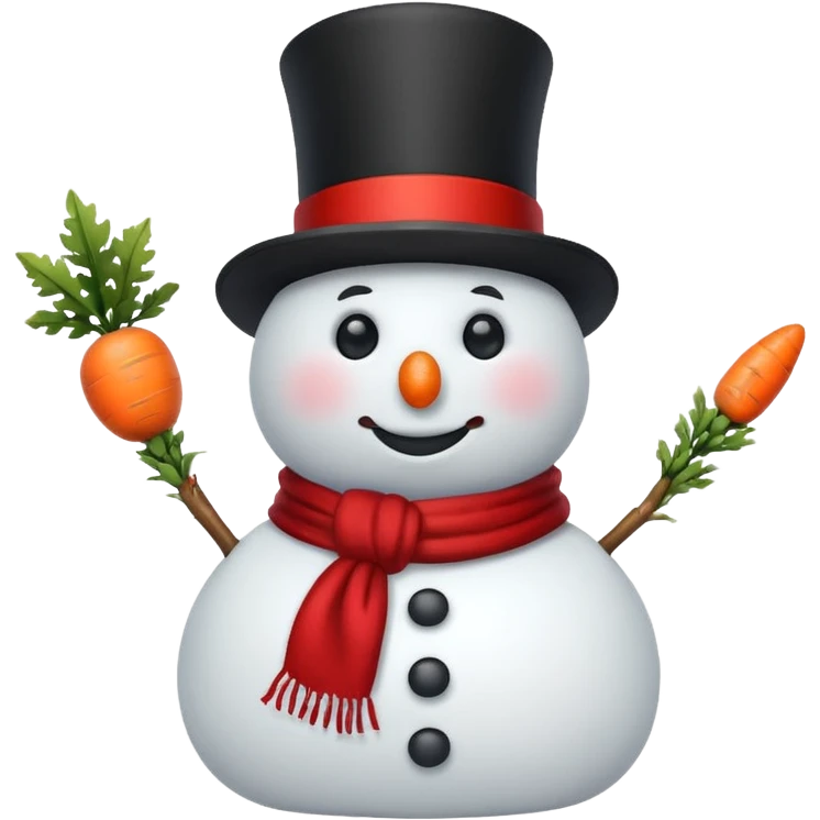 A chubby snowman emoji