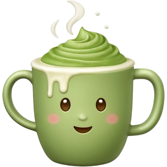 matcha latte no face emoji