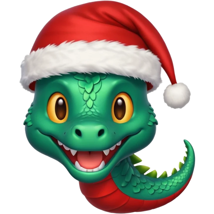 Emoji de Dragón Navideño  emoji