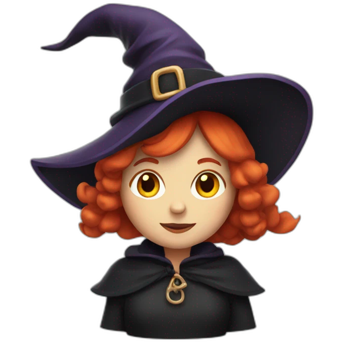 Witch with red hair emoji