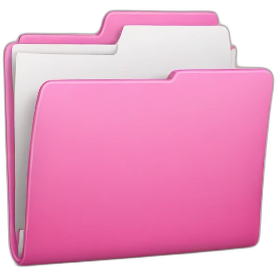 pink folder emoji